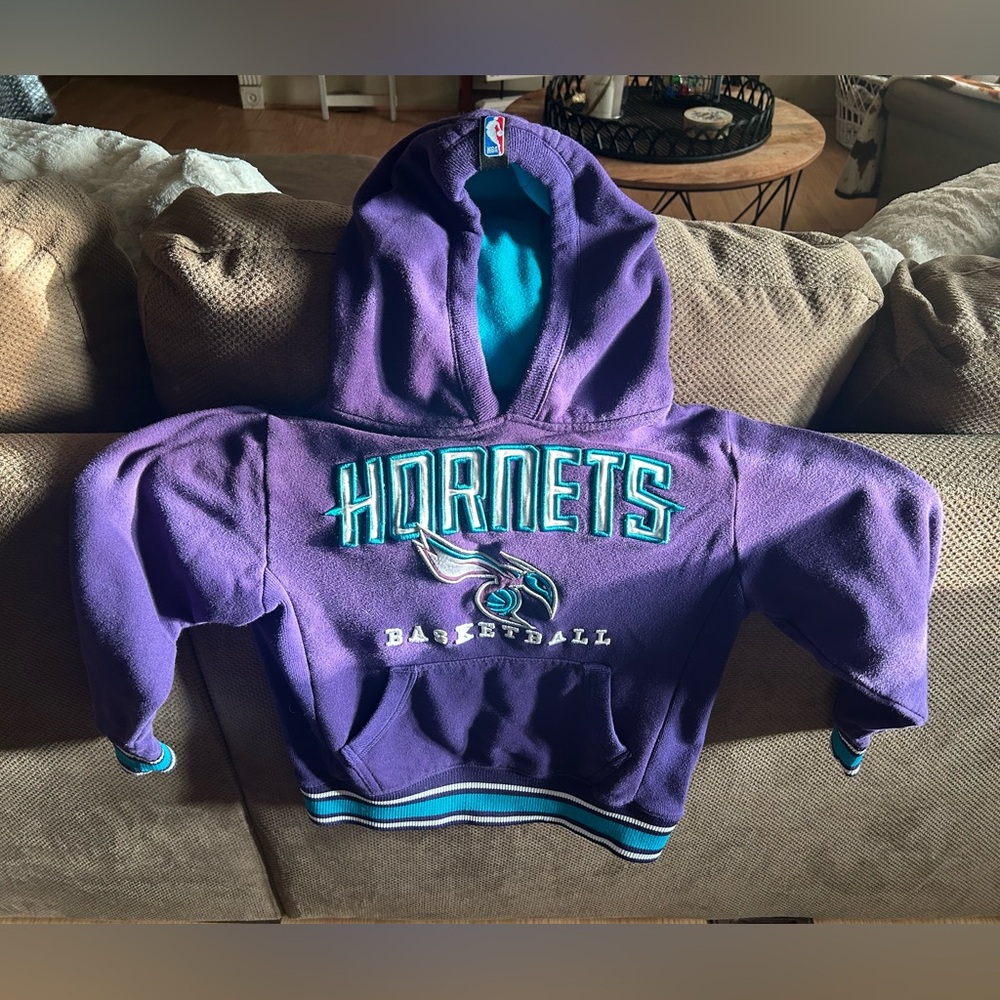 Kids Purple Hornets Basketball Hoodie